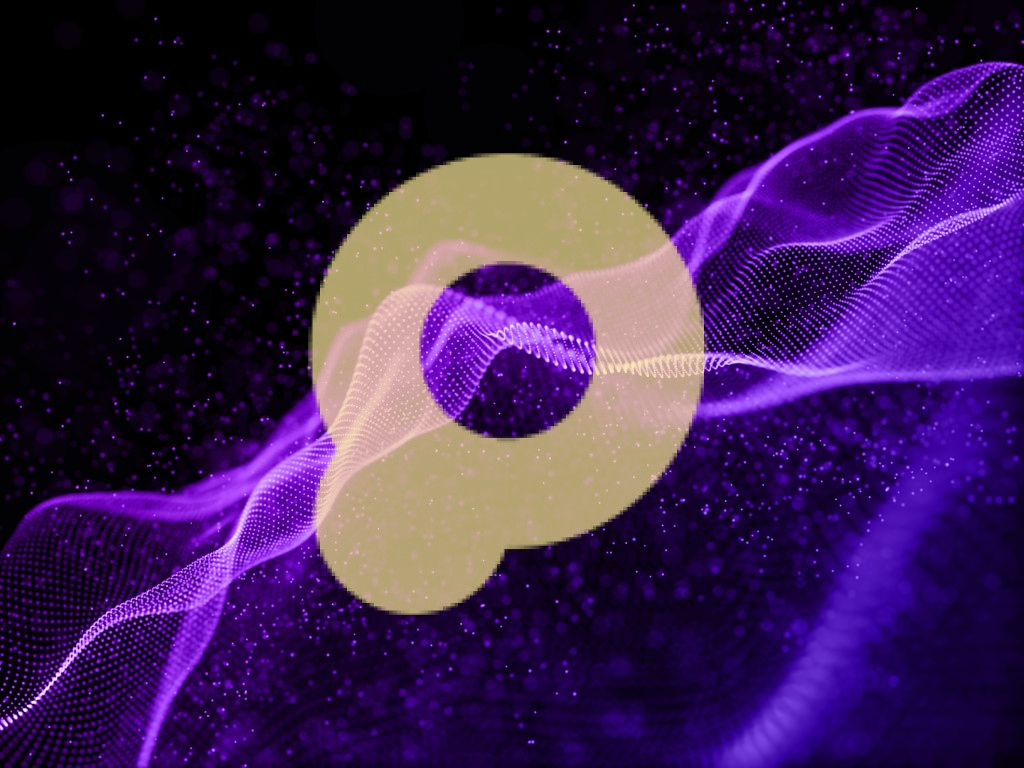 Современный трехмерный фон с плавными кибертоп-точками