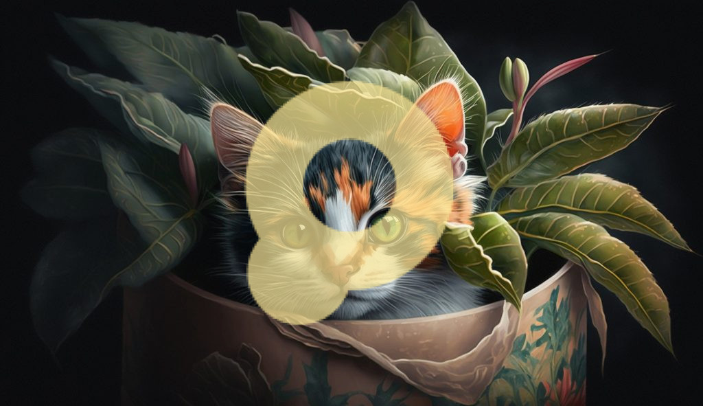 Милый домашний котенок сидит