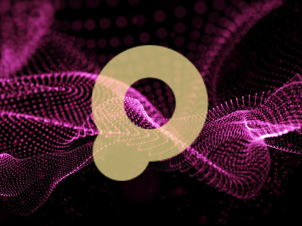 Современный 3D-технологический фон с текучими частицами