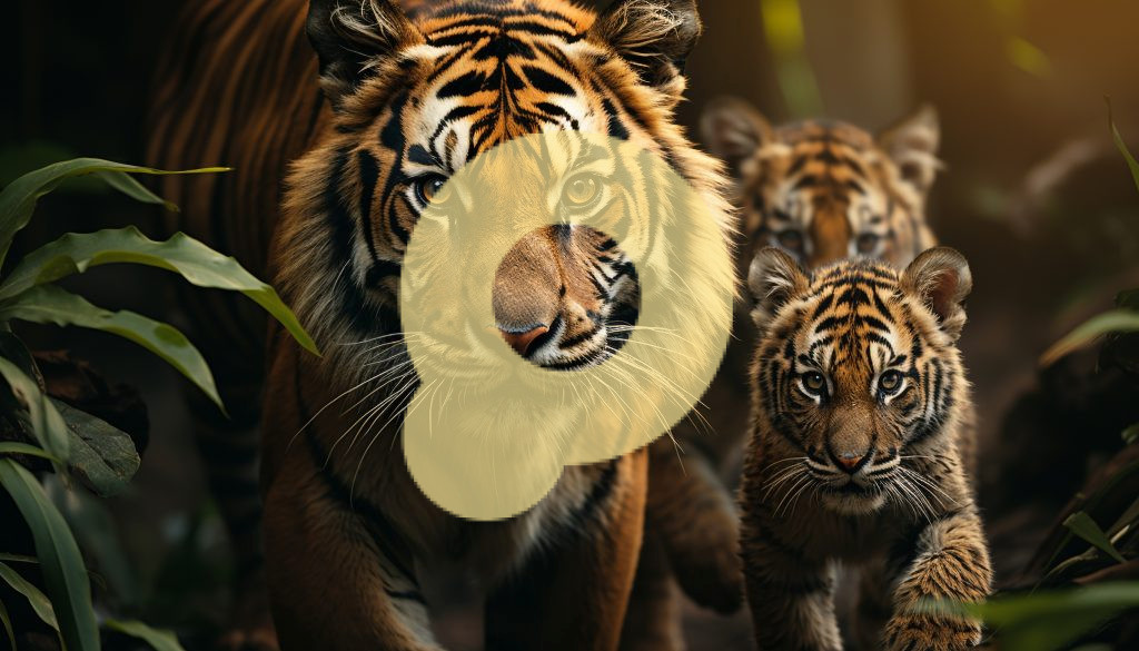 Величественный бенгальский тигр, гуляющий в дикой природе