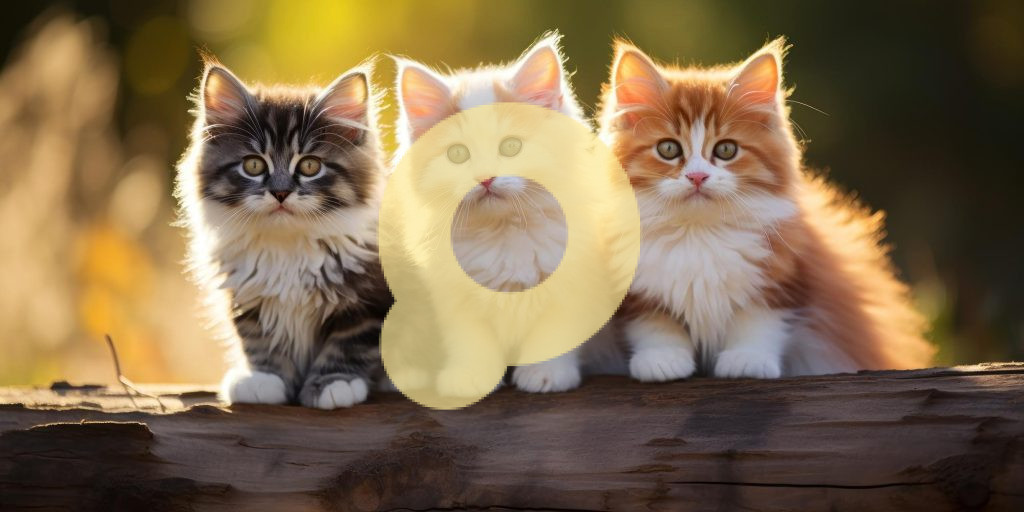 Милые мягкие котята с горящими глазами выстроились в очередь, жаждущую веселья